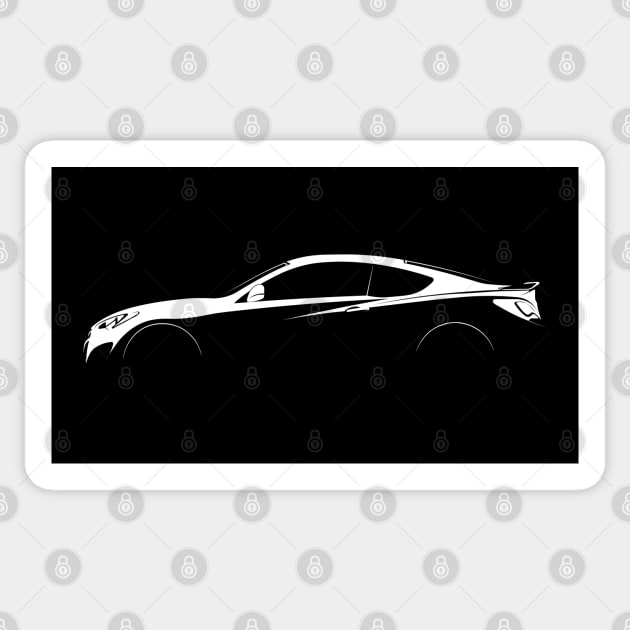 Hyundai Genesis Coupe Silhouette Sticker by Car-Silhouettes